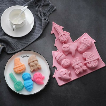 【嚴選&現貨】 萬聖節鬼屋 矽膠模 蛋糕矽膠模 巧克力模 餅乾模 果凍模 手工皂模 小蛋糕模 烘焙工具