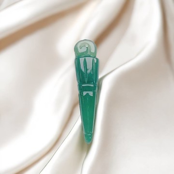 冰種老坑綠翡翠巧雕雨傘 | 天然翡翠A貨 | 送禮