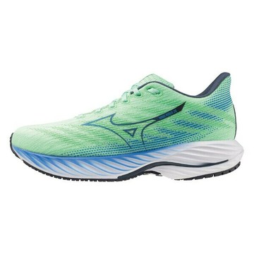 Mizuno Wave Rider 28 [J1GC240354] 男 慢跑鞋 彈力 支撐 緩震 綠 藍
