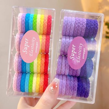 兒童高彈力橡皮筋寶寶彩色耐用不傷發頭繩小女孩扎頭發圈女童發飾