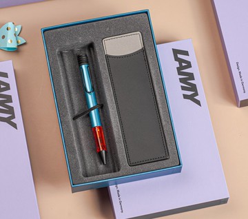【雷雕刻字】LAMY 原子筆 限量單入筆套禮盒 /AL star2025 單寧藍