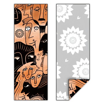 Miracle 墨瑞革 斛光系列 冰滴凍點止滑瑜珈舖巾 瑜珈墊專用  185 x 63cm  墨橙裡的平庸  1條