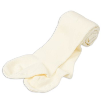 akachan honpo - 褲襪 有機棉-素面-米白色