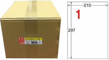 【龍德】A4 透明護貝膜標籤（不可列印） 1格210x297mm 1000大張 /箱 LD-800-T-B【APP滿額下單4%點數(單一帳號最高1500點)】5/31止