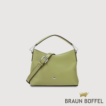 【BRAUN BUFFEL】蘿拉-M 小斜背包-酪梨綠(德國小金牛台灣總代理)/BF855-25-AVG