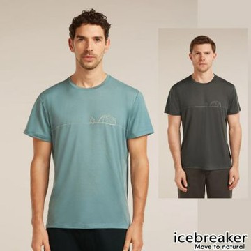【Icebreaker】男 美麗諾羊毛 Core 圓領短袖上衣(露營營火).T恤_IB0A57GP