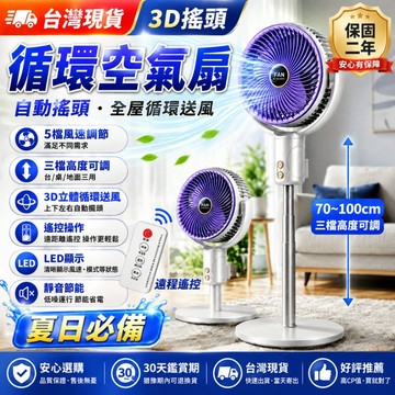 【這才是真循環風扇！】松禾SONGHE✅3D搖頭循環風扇 風扇 電風扇 循環風扇 搖頭風扇 自動搖頭 超遠送風