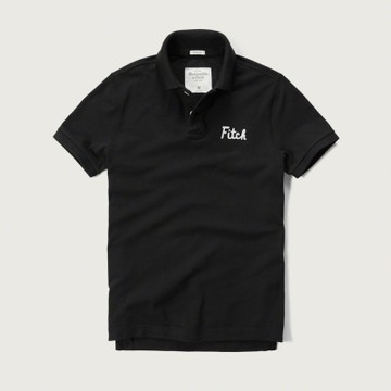 AF a&f Abercrombie & Fitch 短袖 POLO 黑色 176