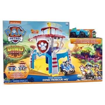 PAW PATROL 汪汪隊立大功 恐龍救援音效變形總部 附樂樂 + 越野車  1盒