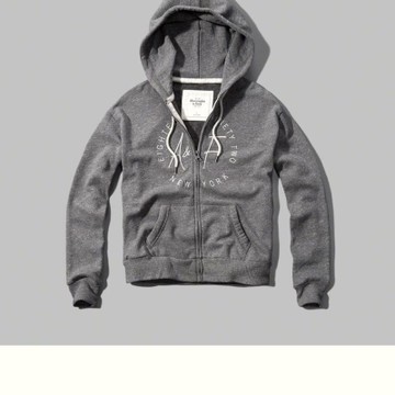 *最低價* AF a&f Abercrombie & Fitch 女 外套 灰 0307