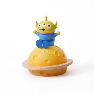 小禮堂 迪士尼 三眼怪 木質造型聲控夜燈 (起司星球款) 4711717-350260