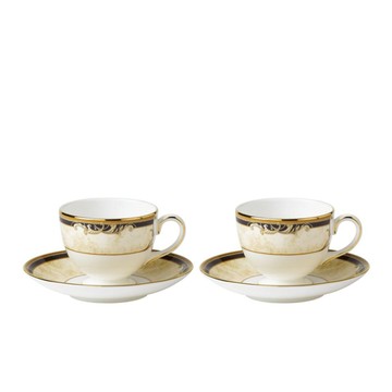 Wedgwood 豐饒之角杯碟150ml 對杯組