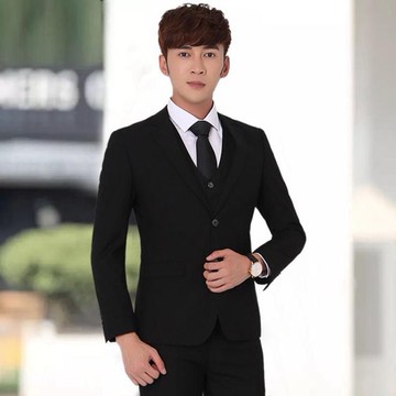 男士西服套裝三件套青少年韓版新郎結婚正裝單西外套修身小西裝男