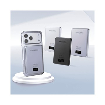 POLYWELL 無線磁吸式行動電源 10000mAh 無線充+Type-C