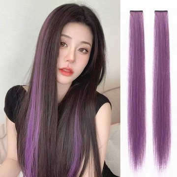 💯臺灣出💯多色潮流選擇 掛耳染髮片長髮挑染假髮片一片式彩色假髮條自然仿真隱形接髮 YKLZ