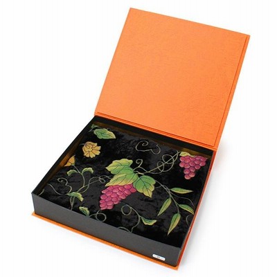 未使用　岡重　シルク　ベルベット　ショール　箱無し　更紗　唐草　花柄 岡重 ストール ショール 更紗 華紋 ベルベットシルク 大判