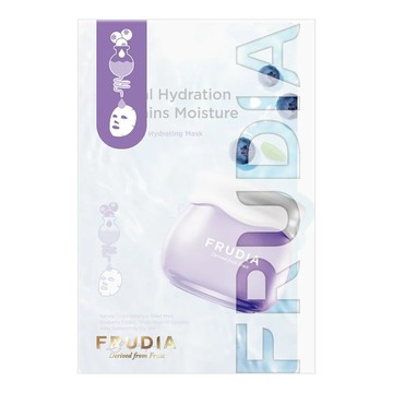 FRUDIA 望莓止渴 藍莓保濕面膜 Set 含藍莓冷壓萃取、水果籽油 無漂白、無螢光劑的親膚植萃材質 水潤呵護  1盒  10件