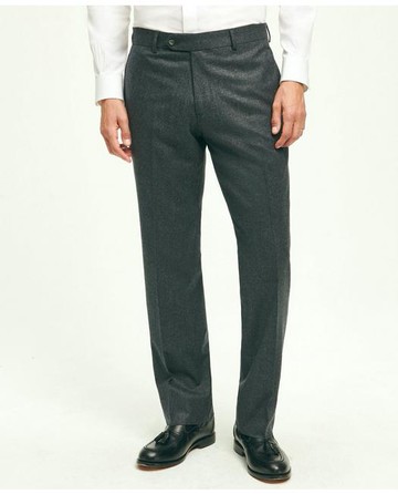 Brooks Brothers Men's Traditional Fit Wool Flannel Dress Pants | Charcoal | Size 40 30