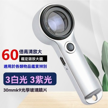 🍅放大鏡 電子維修 珠寶鑒定 鑒定放大鏡 LED燈專業鑒定放大鏡 珠寶高倍放大鏡 手持高清鑒定放大鏡 60倍