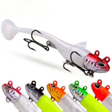 【TTFF】T尾魚形包鉛魚TTFF1753鉛頭三錨鉤13.5g/17g/29g/34g/40g/50g/56g軟魚遠投路