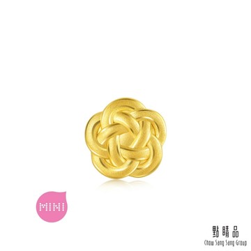 點睛品 999純金 Charme Mini 日本水引結 黃金串珠