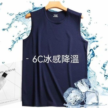 臺灣出貨 2件冰絲背心男士夏季健身競速運動坎肩速幹無袖t恤寬鬆大碼馬甲潮短袖t恤籃球服健身衣背心男