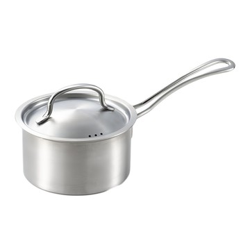 YOSHIKAWA 吉川 cook chef單柄鍋 14cm YJ3693 IH適用 單人鍋  1入  Silver