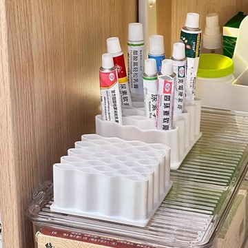 隔日到貨🏆藥品收納盒 硅膠化妝品收納架  藥膏 唇膏收納盒 小型收納盒 口紅眉筆收納  桌麵整理神器 旅行收納 畫筆收納