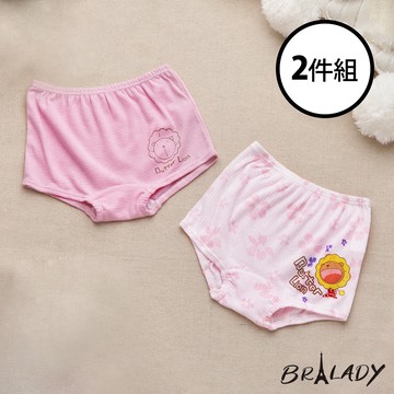 波蕾妮｜奶油獅 台灣製棉質女童內褲 2件組【M2724褲】平口褲 四角褲 兒童內褲 女孩內褲 大童 童褲 2/8停