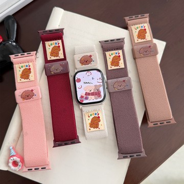 小狗 金屬磁吸扣錶帶  適用於 Apple Watch S11 10 9 SE3 44/45/49MM 42/46MM