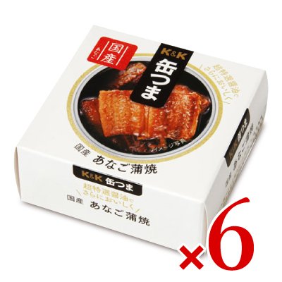 缶詰 缶つま おつまみ 缶詰め K＆K 国内産 あなご蒲焼 80g×6個