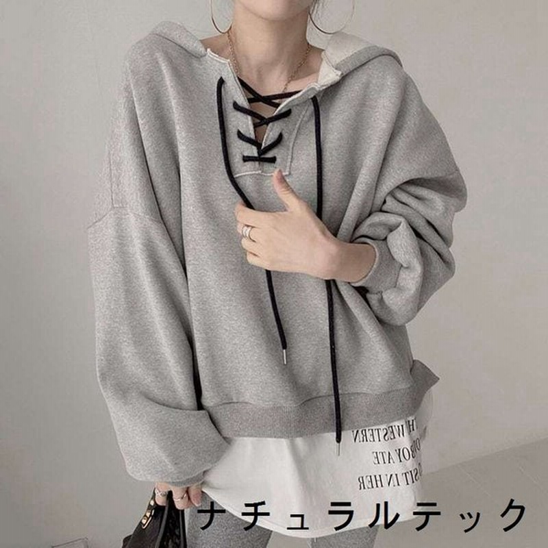 お待たせ感謝sale パーカー 薄手 レース レディース ファッション おしゃれ 代 30代 40代 50代 女性 カジュアル 冬 秋 重ね着風 パーカー 編み上げ 通販 Lineポイント最大0 5 Get Lineショッピング