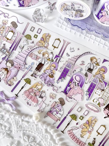 玫瑰公館 こどもたちの かわいい夢 PET 和紙膠帶 (kiss-cut)