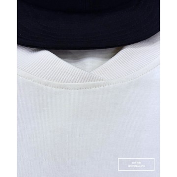 E7th.厚磅素面重疊領大學T-米(E7D9022510)