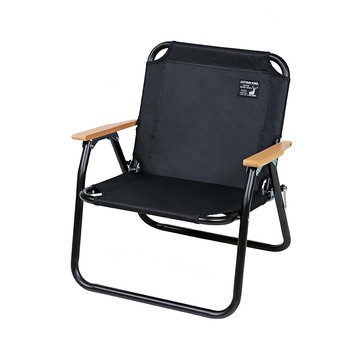 CAPTAIN STAG 戶外露營鋁合金折疊單人椅  耐重約80公斤  重量約2.4公斤  黑色  1個