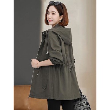 風衣女款2025年新款春秋季小個子媽媽洋氣今年流行中長款大衣外套