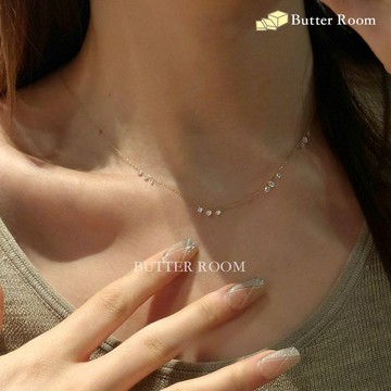 Butter Room 🧈 925純銀項鍊 星辰碎片 （金/銀） 台灣出貨免運 小水滴 鋯石項鍊 閃鑽百搭 滿天星鎖骨鍊