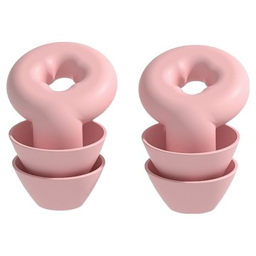 SUNORO 雙層助眠防水耳塞 強降噪矽膠款 粉色  1組  2個裝