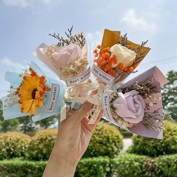 台灣出貨 ✨ 教師節花束 可開發票 情人節禮物 迷你花束 滿天星 玫瑰花束 乾燥花束迷你小花束 畢業禮物 康乃馨花束
