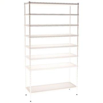 [客尊屋]粗管/沖孔/45x120x225hcm 白騎士沖孔 八層架白騎士