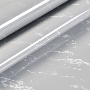 KOTI 日安生活 仿真大理石紋防水防油自黏壁紙 古堡灰  1捲  500 x 60cm