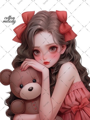 original sticker no.437 人物貼紙 原創貼紙 人物貼紙 女孩貼紙 原創人物貼紙