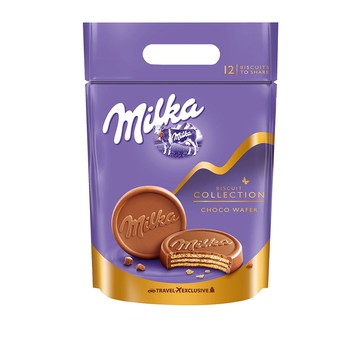 Milka 牛奶巧克力夾心威化餅乾