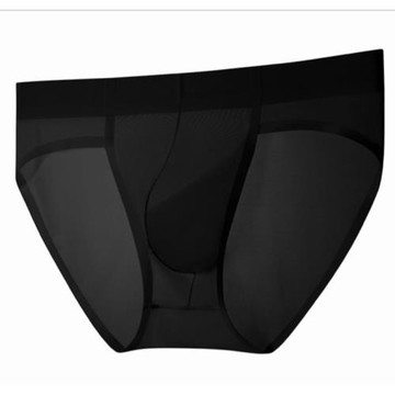 【超薄無痕】男士冰絲速干透氣個性時尚單層襠透感男士三角褲