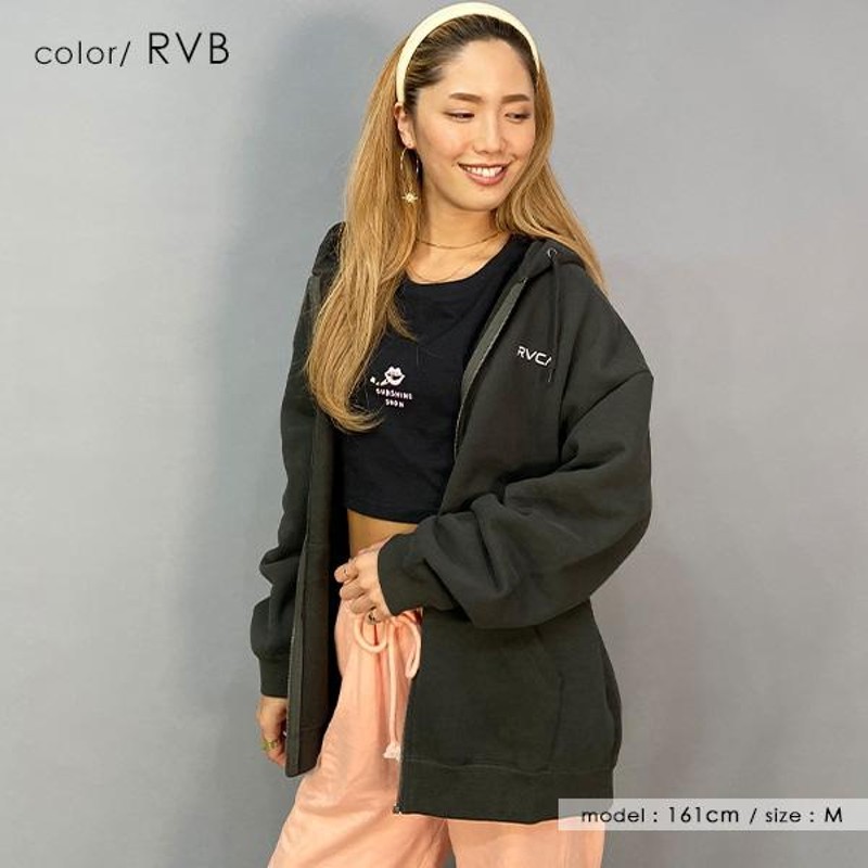 RVCA ルーカ BC044-P10 レディース ジップアップ パーカー ムラサキ