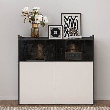 免運 北歐風廚房收納櫃 廚房餐邊柜現代簡約客廳靠墻酒柜輕奢置物架茶水柜高端家居