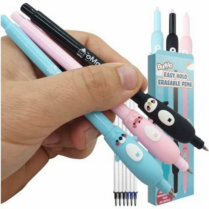 消せるかわいいペン 3本パック 詰め替え6本付き 大きなペングリップ かわいい文房具キッズ学校用品 通販 Lineポイント最大0 5 Get Lineショッピング