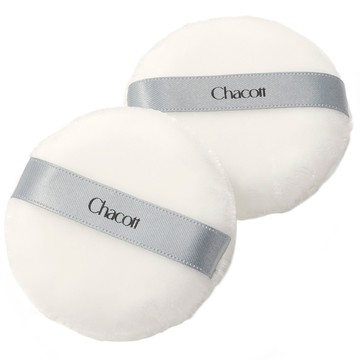 日本CHACOTT蜜粉專用細緻白絲絨粉餅粉撲蜜粉撲027小(2入;可水洗;Φ6cm)智慧海棉蜜粉粉撲Powder Puff