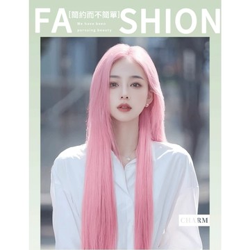 【台灣急速到貨】假髮女整頂 女生全頭套 現貨 中分 粉紅色 自然 仿真 韓國 氣質 超長 日常 逼真 長直髮假髮 不穿幫
