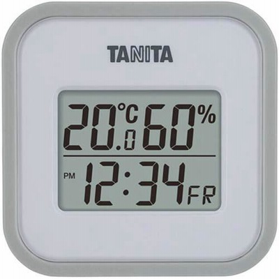 タニタ デジタル温湿度計　グレー TT-558-GY